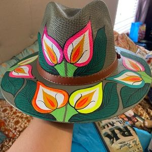 Painted hat for your vacation or Fiesta events